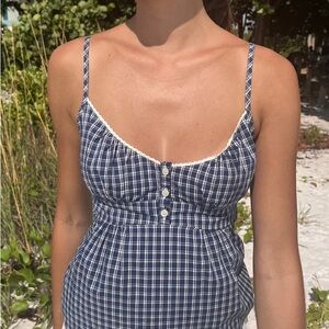 Brandy Melville  Tiffany Gingham Plaid Tank Top BNWT